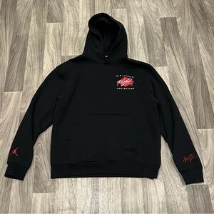 Jordan Black Hoodie with Red Accents